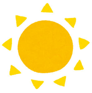 いろいろな太陽のイラスト（黄）.png