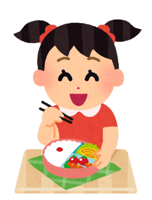 お弁当を食べる女の子のイラスト.png