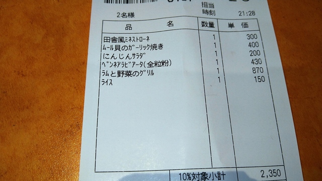 サイゼリヤで食うワイヤ ⑭ (19).JPG