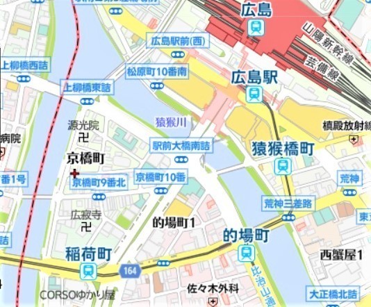広島駅～稲荷町、電車路線図.jpg